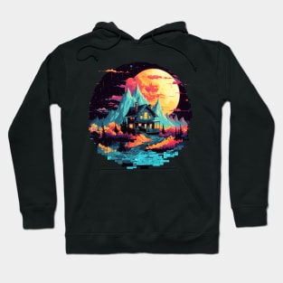 Landscape Countryside Cottage Vacation Relaxing Abstract Hoodie